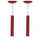 kit 2 Pendente Tubo Cilindro Cereja 30Cm + Led 3k kit 2 Pendente Tubo Cilindro Cereja 30Cm + Led 3k