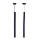 Kit 2 Pendente Tubo Preto 50cm Canopla 6cm