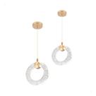 Kit 2 Pendentes Arco Crista Bolha Led Moderno Luxo Nitrolux