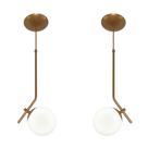 Kit 2 Pendentes Aro Angular Jabuticaba Cobre Orby