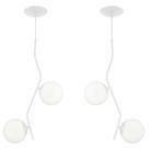 Kit 2 Pendentes Aro Duplo Angular Jabuticaba Branco Orby