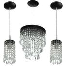 Kit 2 Pendentes Clearcrillic + Pendente Manucrillic Preto