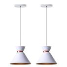 Kit 2 Pendentes Cone Dubai 15cm Para Mesa Balcão Gourmet
