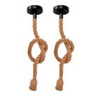 Kit 2 Pendentes Corda De 1,5m Cru Bivolt 1XE27 Kit 2 Pendentes Corda De 1,5m Cru Bivolt 1XE27