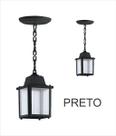 Kit 2 Pendentes Externo Lustre Clássico Retro Casa Preto 335