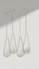 Kit 2 Pendentes Globo Vidro Fosco 15cm Dourado Luxo Kit 2 Pendentes Globo Vidro Fosco 15cm Dourado Luxo