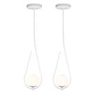 Kit 2 Pendentes Lustre On Drop BRANCO globo de vidro BRANCO