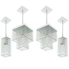 Kit 2 Pendentes Marrycrilic + 2 Pendentes Clearcrilic Branco