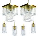 Kit 2 Pendentes Marrycrillic + 4 Pendentes Clearcrilic Gold