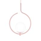 Kit 2 Pendentes On Loop ROSÉ com globo de vidro BRANCO Kit 2 Pendentes On Loop ROSÉ com globo de vidro BRANCO