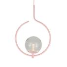 Kit 2 Pendentes On Loop ROSÉ com globo de vidro FUME