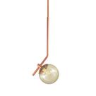 Kit 2 Pendentes ON LY - BRONZE com globo de vidro Âmbar