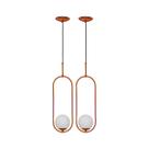 Kit 2 Pendentes Pendulo Com Globo De Vidro Moderno 1xG9 778/1 Kit 2 Pendentes Pendulo Com Globo De Vidro Moderno 1xG9 778/1