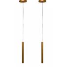 Kit 2 Pendentes Teto Tubo G9 Quarto Lavabo Dourado Fosco Kit 2 Pendentes Teto Tubo G9 Quarto Lavabo Dourado Fosco