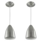 Kit 2 Pendentes Vegas Premium Gourmet em Aluminio Escovado
