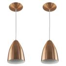 Kit 2 Pendentes Vegas Premium Gourmet em Aluminio New Cobre