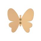 Kit 2 Penduradores Borboleta Gancho De Parede Cabide Dourado Multiuso Decorativo Alumínio Resistente Masutti