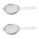Kit 2 Peneiras Aço Inox Profissional Para Cozinha 12cm