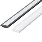 Kit 2 Perfil de Led Reforçado Embutir 24x7mm Barra 3m para Fita de Led Kit 2 Perfil de Led Reforçado Embutir 24x7mm Barra 3m para Fita de Led