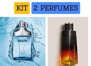 Kit 2 perfumes 1 Kaiak Natura + 1 Malbec X Refrescante dia e noite Presente mais vendido