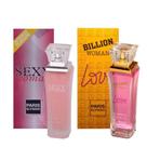 Kit 2 Perfumes Billion Woman Love e Sexy Woman Paris Elysees 100ml