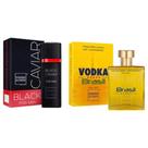 Kit 2 Perfumes Black Caviar + Vodka Brasil Yelow Paris Elysees 100ml