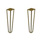 Kit 2 Pés de Metal 25 CM Hairpin Legs Rack e Puffs Dourado G41 Kit 2 Pés de Metal 25 CM Hairpin Legs Rack e Puffs Dourado G41