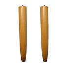 Kit 2 Pés Palito Madeira 30cm para Poltrona Mesa Lateral Puff Mel G75 - Gran Belo