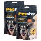 Kit 2 Petiscos Mastigáveis para Cães Petsko Esôfago Bovino Desidratado 80g
