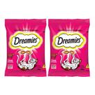 Kit 2 Petiscos para Gatos Dreamies Adultos Sabor Carne Tentadora com 40g