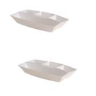 Kit 2 Petisqueira Com 4 Divisões LE CHEF 30x19,5x5 Cm Branca Kit 2 Petisqueira Com 4 Divisões LE CHEF 30x19,5x5 Cm Branca
