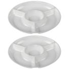Kit 2 Petisqueira de Melamina Premium Leve Resistente Grande com 4 Divisões - 33,5 cm - Bestfer Kit 2 Petisqueira de Melamina Premium Leve Resistente Grande com 4 Divisões - 33,5 cm - Bestfer