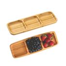 Kit 2 Petisqueiras de Bambu Bandeja Petiscos Retangular Mek 259,5cm