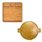 Kit 2 Petisqueiras Mdf Gamela Bandeja Tábua 7 Divisórias