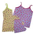 Kit 2 Pijama Conjunto Short E Blusa Feminino De Dormir