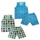Kit 2 Pijama Regata Menino Malha 100% Algodão Estampado