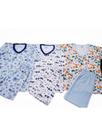 Kit 2 pijamas sortido infantil curto 100% algodão Kit 2 pijamas sortido infantil curto 100% algodão