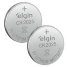 Kit 2 pilha botao eletr cr2025 3v elgin