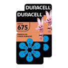 Kit 2 Pilha Duracell Auditiva 675 com 6 unidades