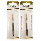 Kit 2 Pinça Aço Inox Ponta Dourada Reta 1305 - Sekich