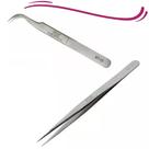 Kit 2 Pinças P/ Cílios Pinça Curva St-15 E Reta St-12 Vetus