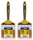 Kit 2 Pincel Trinchas Para Pintura Atlas Media 419 4 Polegadas Cerda Branca Verniz Stain Madeira Kit 2 Pincel Trinchas Para Pintura Atlas Media 419 4 Polegadas Cerda Branca Verniz Stain Madeira