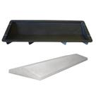 Kit 2 Pingadeira Capa de Muro Rebordeira 60x23x5 Chapéu Arremate Peitoril de Concreto Pingueira Cobertina Beiral Pingueira