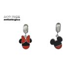 Kit 2 Pingentes Mickey e Minnie em Aço Inox Antialérgico Pulseiras Berloque