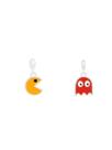 Kit 2 Pingentes Pac-Man Banho Prata Pulseiras Berloques