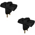 Kit 2 Pino Adaptador Benjamin 3 Saidas Preto 2x10A e 1x20A 250V para Uso Residencial