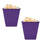 Kit 2 Pipoqueira Retrô Lilás 2,6L Plástico Premium