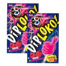 Kit 2 Pirulito Dip Loko Boom Explosive Sabor Framboesa 11g