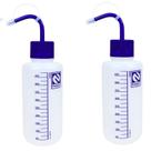 Kit 2 Pisseta Nalgon 500ml Frasco Graduado Bico Curvo Ldpe