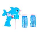 Kit 2 Pistola Lança Bolhas De Sabão Brinquedo Golfinho Refil Azul